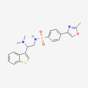 N-(2-(benzo[b]thiophen-3-yl)-2-(dimethylamino)ethyl)-4-(2-methyloxazol-4-yl)benzenesulfonamide - 2034300-69-9