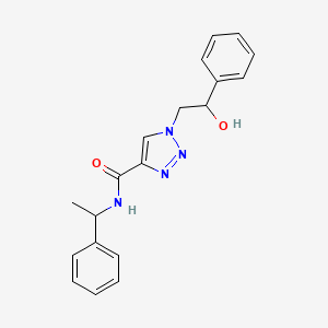 1-(2-hydroxy-2-phenylethyl)-N-(1-phenylethyl)-1H-1,2,3-triazole-4-carboxamide - 1396680-28-6