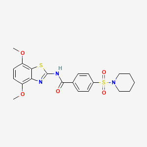 N-(4,7-dimethoxy-1,3-benzothiazol-2-yl)-4-(piperidine-1-sulfonyl)benzamide - 862807-66-7