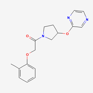 1-(3-(Pyrazin-2-yloxy)pyrrolidin-1-yl)-2-(o-tolyloxy)ethanone - 2034279-84-8
