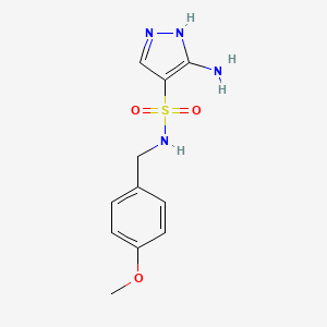 5-amino-N-[(4-methoxyphenyl)methyl]-1H-pyrazole-4-sulfonamide - 1184583-83-2