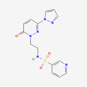 N-(2-(6-oxo-3-(1H-pyrazol-1-yl)pyridazin-1(6H)-yl)ethyl)pyridine-3-sulfonamide - 1351623-25-0