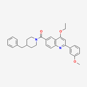 6-(4-benzylpiperidine-1-carbonyl)-4-ethoxy-2-(3-methoxyphenyl)quinoline - 1114833-76-9