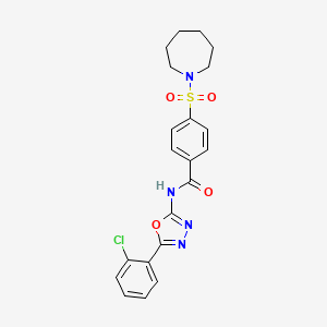 4-(azepane-1-sulfonyl)-N-[5-(2-chlorophenyl)-1,3,4-oxadiazol-2-yl]benzamide - 533869-31-7