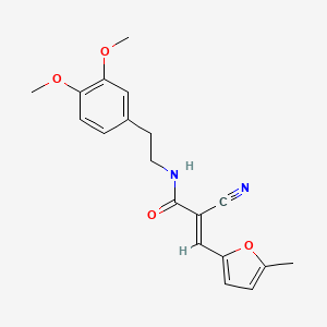 Acrylamide, 2-cyano-N-[2-(3,4-dimethoxyphenyl)ethyl]-3-(5-methylfuran-2-yl)- - 695223-39-3
