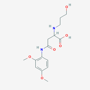 4-((2,4-Dimethoxyphenyl)amino)-2-((3-hydroxypropyl)amino)-4-oxobutanoic acid - 1860842-84-7