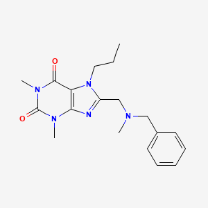 8-[(Benzyl-methyl-amino)-methyl]-1,3-dimethyl-7-propyl-3,7-dihydro-purine-2,6-dione - 585552-22-3