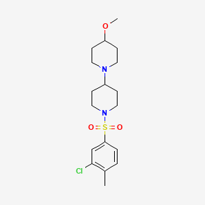 1'-((3-Chloro-4-methylphenyl)sulfonyl)-4-methoxy-1,4'-bipiperidine - 1705200-61-8