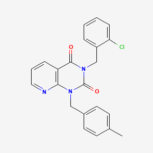 3-[(2-chlorophenyl)methyl]-1-[(4-methylphenyl)methyl]-1H,2H,3H,4H-pyrido[2,3-d]pyrimidine-2,4-dione - 902964-48-1