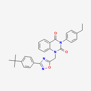 1-((3-(4-(tert-butyl)phenyl)-1,2,4-oxadiazol-5-yl)methyl)-3-(4-ethylphenyl)quinazoline-2,4(1H,3H)-dione - 1359067-94-9