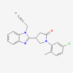 1-(5-chloro-2-methylphenyl)-4-(1-(prop-2-yn-1-yl)-1H-benzo[d]imidazol-2-yl)pyrrolidin-2-one - 862828-13-5