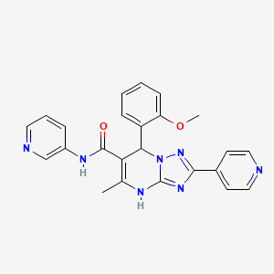 7-(2-methoxyphenyl)-5-methyl-N-(pyridin-3-yl)-2-(pyridin-4-yl)-4,7-dihydro-[1,2,4]triazolo[1,5-a]pyrimidine-6-carboxamide - 543676-75-1