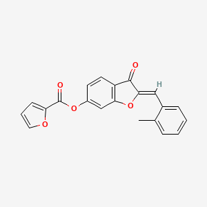(Z)-2-(2-methylbenzylidene)-3-oxo-2,3-dihydrobenzofuran-6-yl furan-2-carboxylate - 622360-91-2