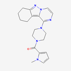 (1-methyl-1H-pyrrol-2-yl)(4-(7,8,9,10-tetrahydropyrazino[1,2-b]indazol-1-yl)piperazin-1-yl)methanone - 2034348-31-5