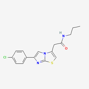 2-[6-(4-chlorophenyl)imidazo[2,1-b][1,3]thiazol-3-yl]-N-propylacetamide - 897458-66-1