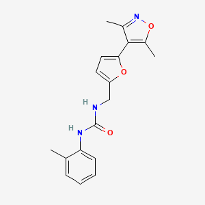 1-[[5-(3,5-Dimethyl-1,2-oxazol-4-yl)furan-2-yl]methyl]-3-(2-methylphenyl)urea - 2415469-60-0
