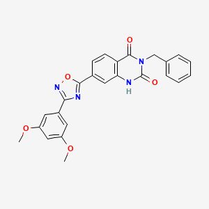 3-benzyl-7-[3-(3,5-dimethoxyphenyl)-1,2,4-oxadiazol-5-yl]quinazoline-2,4(1H,3H)-dione - 1326872-08-5