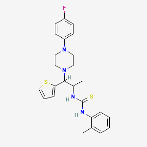 1-(1-(4-(4-Fluorophenyl)piperazin-1-yl)-1-(thiophen-2-yl)propan-2-yl)-3-(o-tolyl)thiourea - 863017-90-7