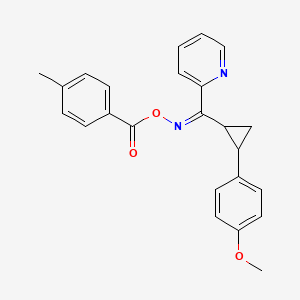 2-([2-(4-Methoxyphenyl)cyclopropyl]{[(4-methylbenzoyl)oxy]imino}methyl)pyridine - 338749-32-9