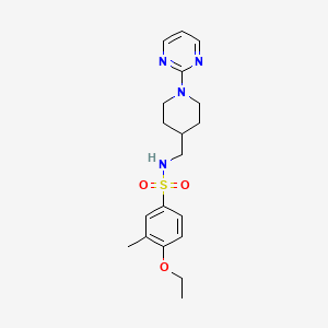 4-ethoxy-3-methyl-N-((1-(pyrimidin-2-yl)piperidin-4-yl)methyl)benzenesulfonamide - 1235392-42-3