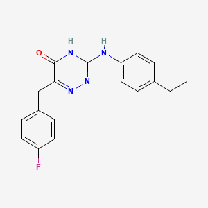 3-((4-ethylphenyl)amino)-6-(4-fluorobenzyl)-1,2,4-triazin-5(4H)-one - 899736-77-7