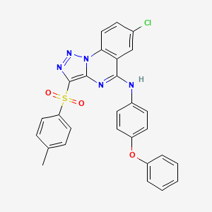 7-chloro-N-(4-phenoxyphenyl)-3-tosyl-[1,2,3]triazolo[1,5-a]quinazolin-5-amine - 893788-67-5