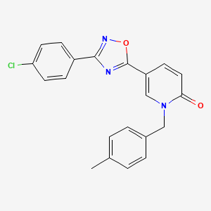 5-[3-(4-chlorophenyl)-1,2,4-oxadiazol-5-yl]-1-[(4-methylphenyl)methyl]-1,2-dihydropyridin-2-one - 1251607-33-6