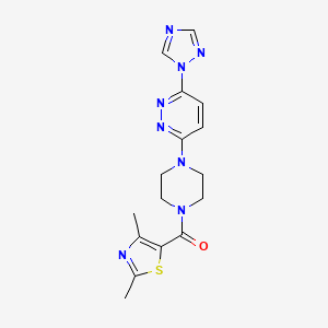 (4-(6-(1H-1,2,4-triazol-1-yl)pyridazin-3-yl)piperazin-1-yl)(2,4-dimethylthiazol-5-yl)methanone - 1797186-99-2