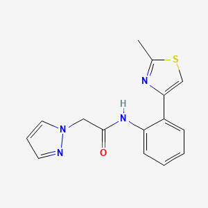 N-(2-(2-methylthiazol-4-yl)phenyl)-2-(1H-pyrazol-1-yl)acetamide - 1797904-04-1