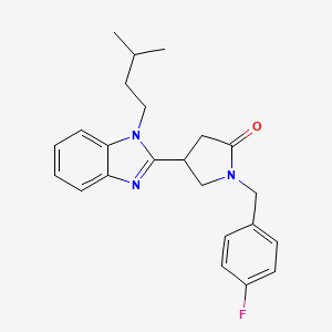 1-(4-fluorobenzyl)-4-(1-isopentyl-1H-benzo[d]imidazol-2-yl)pyrrolidin-2-one - 942863-68-5