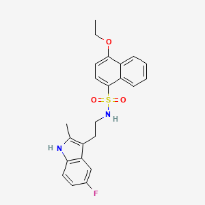 4-ethoxy-N-[2-(5-fluoro-2-methyl-1H-indol-3-yl)ethyl]naphthalene-1-sulfonamide - 682762-88-5