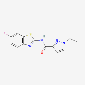 1-ethyl-N-(6-fluorobenzo[d]thiazol-2-yl)-1H-pyrazole-3-carboxamide - 1172776-39-4