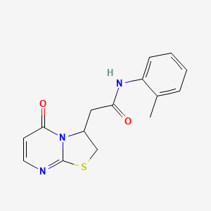 2-(5-oxo-3,5-dihydro-2H-thiazolo[3,2-a]pyrimidin-3-yl)-N-(o-tolyl)acetamide - 953189-33-8