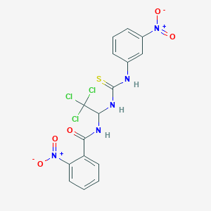 2-nitro-N-(2,2,2-trichloro-1-{[(3-nitrophenyl)carbamothioyl]amino}ethyl)benzamide - 294657-63-9
