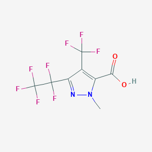 1-methyl-3-(pentafluoroethyl)-4-(trifluoromethyl)-1H-pyrazole-5-carboxylic acid - 1226890-61-4