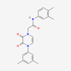 N-(3,4-dimethylphenyl)-2-(4-(3,5-dimethylphenyl)-2,3-dioxo-3,4-dihydropyrazin-1(2H)-yl)acetamide - 891866-71-0