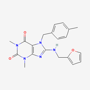 8-[(2-furylmethyl)amino]-1,3-dimethyl-7-(4-methylbenzyl)-3,7-dihydro-1H-purine-2,6-dione - 359902-00-4