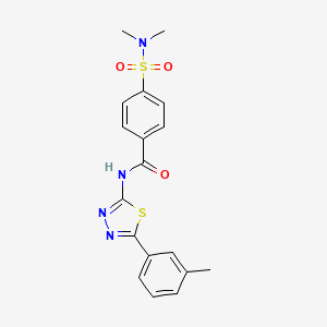 4-(dimethylsulfamoyl)-N-[5-(3-methylphenyl)-1,3,4-thiadiazol-2-yl]benzamide - 392241-42-8