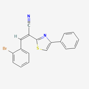 (Z)-3-(2-bromophenyl)-2-(4-phenylthiazol-2-yl)acrylonitrile - 467245-62-1