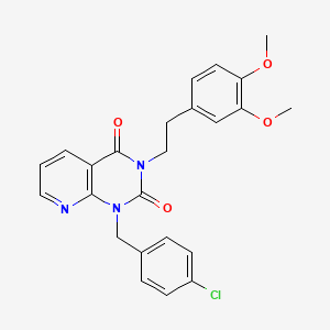 1-[(4-chlorophenyl)methyl]-3-[2-(3,4-dimethoxyphenyl)ethyl]-1H,2H,3H,4H-pyrido[2,3-d]pyrimidine-2,4-dione - 902920-43-8