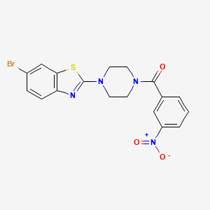 (4-(6-Bromobenzo[d]thiazol-2-yl)piperazin-1-yl)(3-nitrophenyl)methanone - 897473-19-7