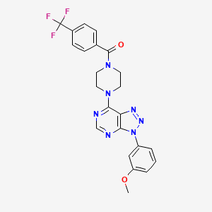 (4-(3-(3-methoxyphenyl)-3H-[1,2,3]triazolo[4,5-d]pyrimidin-7-yl)piperazin-1-yl)(4-(trifluoromethyl)phenyl)methanone - 920415-47-0