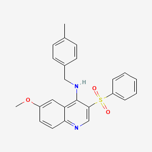 3-(benzenesulfonyl)-6-methoxy-N-[(4-methylphenyl)methyl]quinolin-4-amine - 895642-56-5