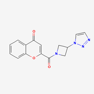 2-(3-(1H-1,2,3-triazol-1-yl)azetidine-1-carbonyl)-4H-chromen-4-one - 2034442-54-9