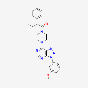 1-(4-(3-(3-methoxyphenyl)-3H-[1,2,3]triazolo[4,5-d]pyrimidin-7-yl)piperazin-1-yl)-2-phenylbutan-1-one - 920375-60-6