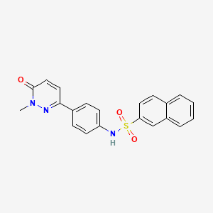 N-(4-(1-methyl-6-oxo-1,6-dihydropyridazin-3-yl)phenyl)naphthalene-2-sulfonamide - 941888-46-6