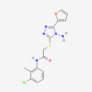 2-((4-amino-5-(furan-2-yl)-4H-1,2,4-triazol-3-yl)thio)-N-(3-chloro-2-methylphenyl)acetamide - 578758-63-1