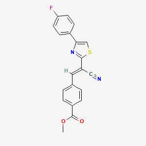 (E)-methyl 4-(2-cyano-2-(4-(4-fluorophenyl)thiazol-2-yl)vinyl)benzoate - 683249-93-6
