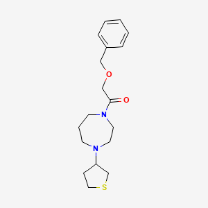 2-(Benzyloxy)-1-(4-(tetrahydrothiophen-3-yl)-1,4-diazepan-1-yl)ethan-1-one - 2310222-48-9