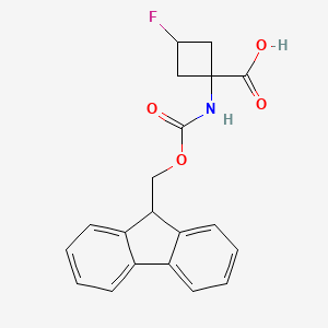 1-((((9H-Fluoren-9-yl)methoxy)carbonyl)amino)-3-fluorocyclobutane-1-carboxylic acid - 2138257-73-3